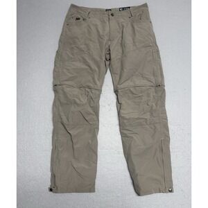 Kuhl Liberator Convertible Stealth Pants Green Khaki Size 36 x 30 Zip Off Hiking